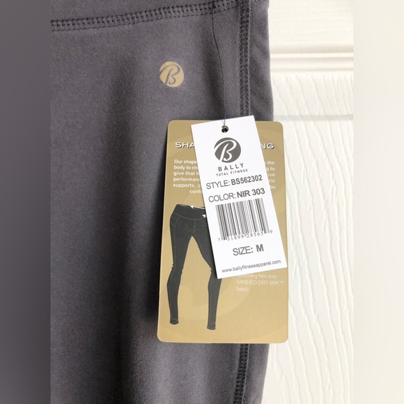 ‼️SOLD ‼️Bally workout Leggings Grey Medium - Picture 3 of 3